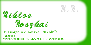 miklos noszkai business card